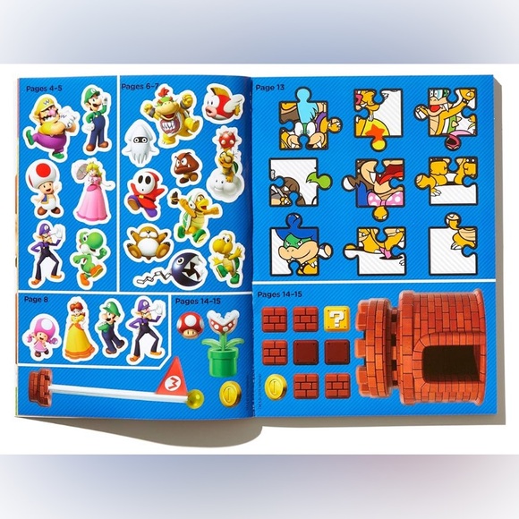 Super Mario Official Sticker Book and Coloring Book Bundle - Picture 2 of 4